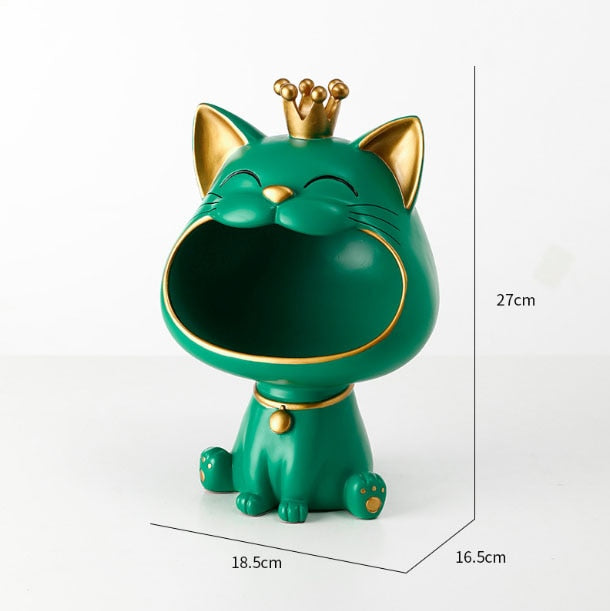 Fortune Kitty Staty Hem Förvaringsbox | Veska Grön