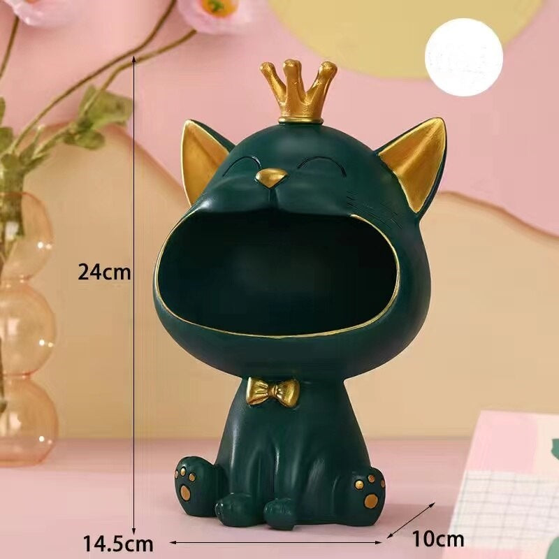 Fortune Kitty Staty Hem Förvaringsbox | Veska Liten grön