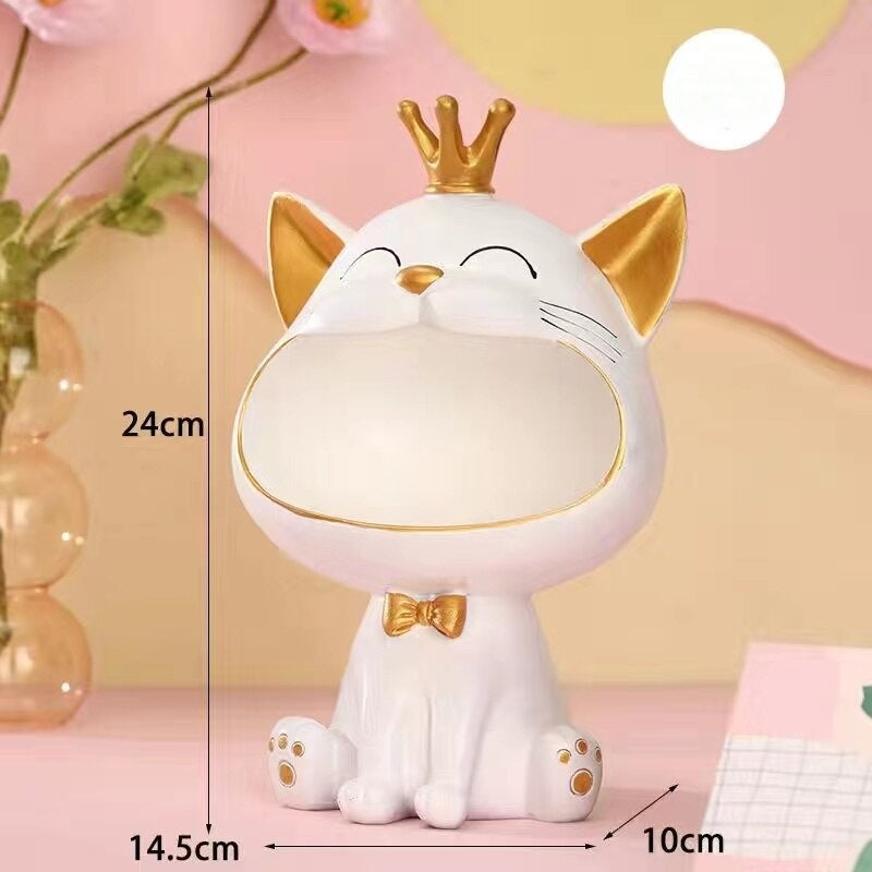 Fortune Kitty Staty Hem Förvaringsbox | Veska Liten vit