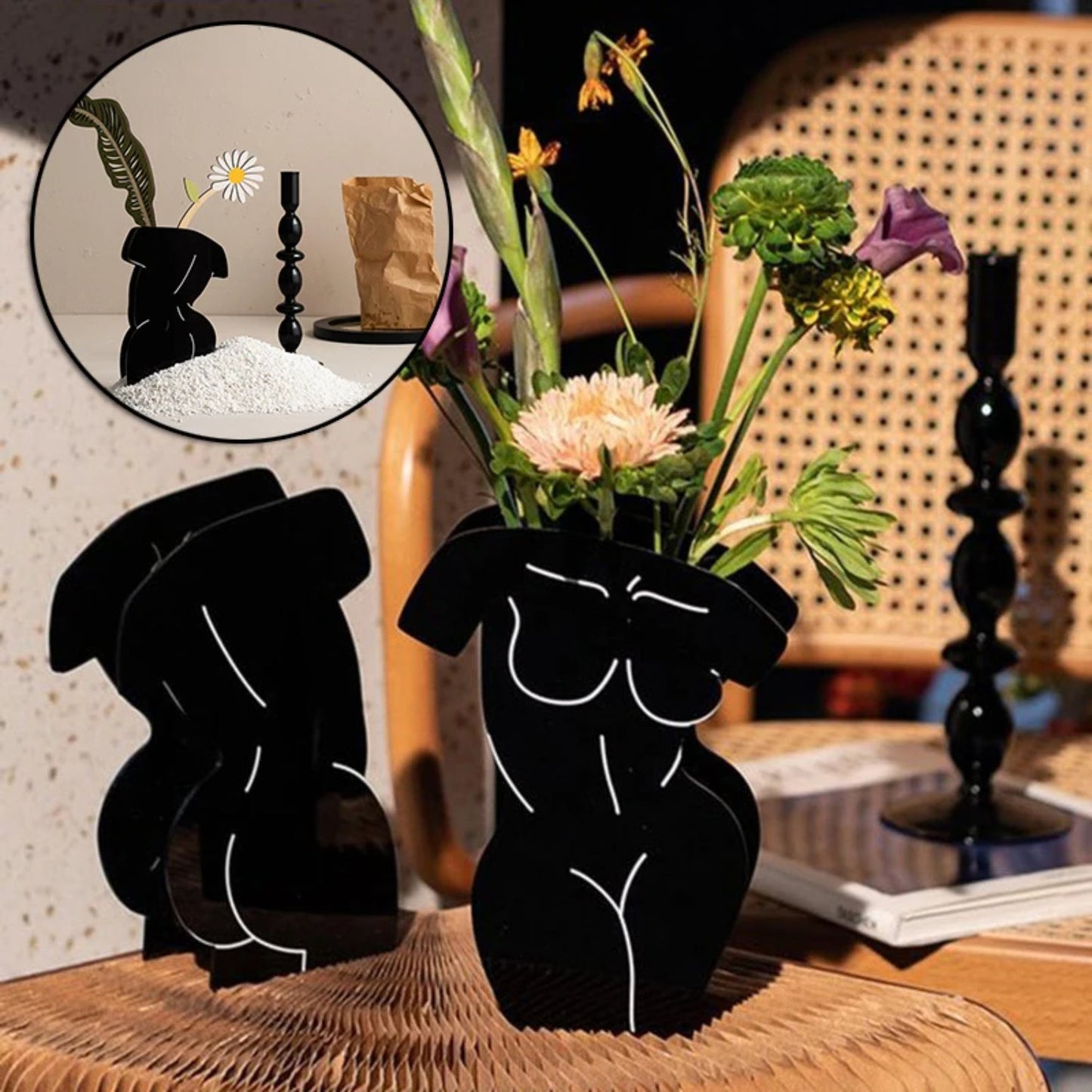 Foxy Kontrast Akryl Vas Konstnärlig Design Mångsidig & Dekorativ | Veska