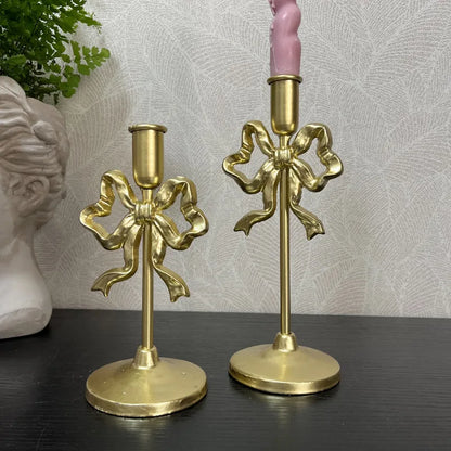 Franskt smidesjärn ljusstake | Veska Guld - Kort + Lång