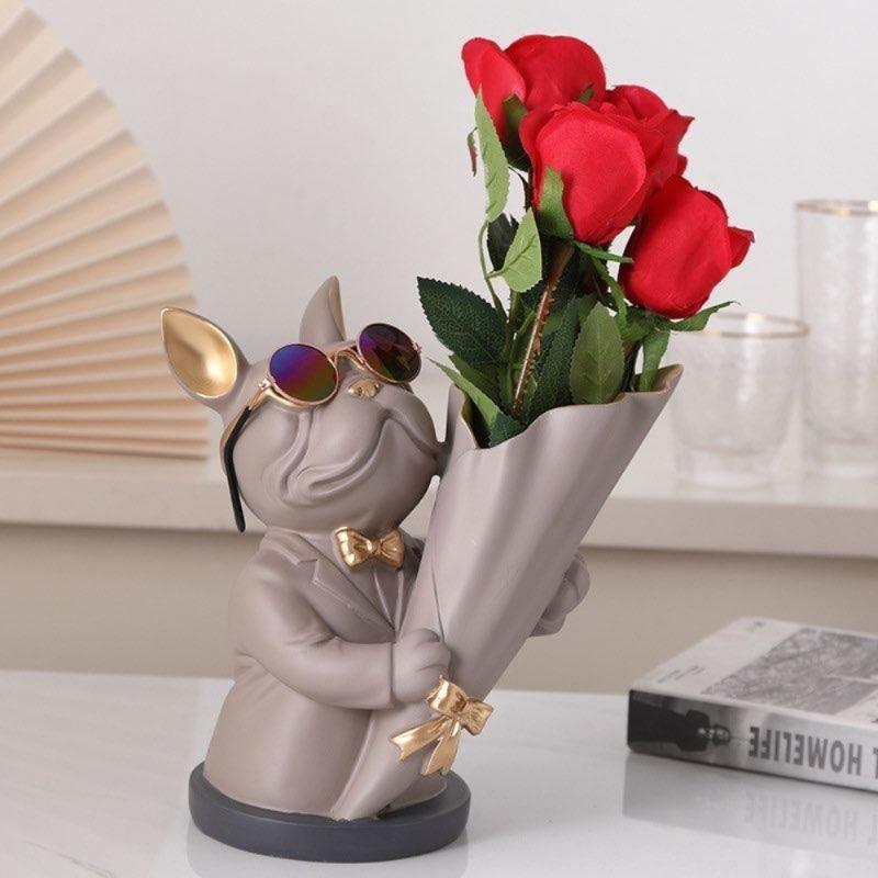 Frenchie Bulldog Woof Vas | Veska Gainsboro