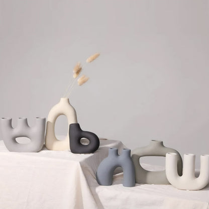 Frosted Vase Collection - Keramisk Bordvas, Ny K klassisk / Post-modern Stil, Hemma-kontor Dekoration | Veska
