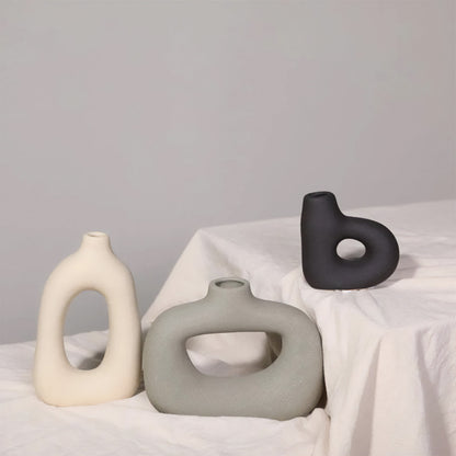 Frosted Vase Collection - Keramisk Bordvas, Ny K klassisk / Post-modern Stil, Hemma-kontor Dekoration | Veska