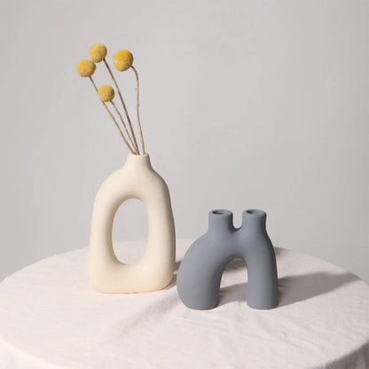 Frosted Vase Collection - Keramisk Bordvas, Ny K klassisk / Post-modern Stil, Hemma-kontor Dekoration | Veska