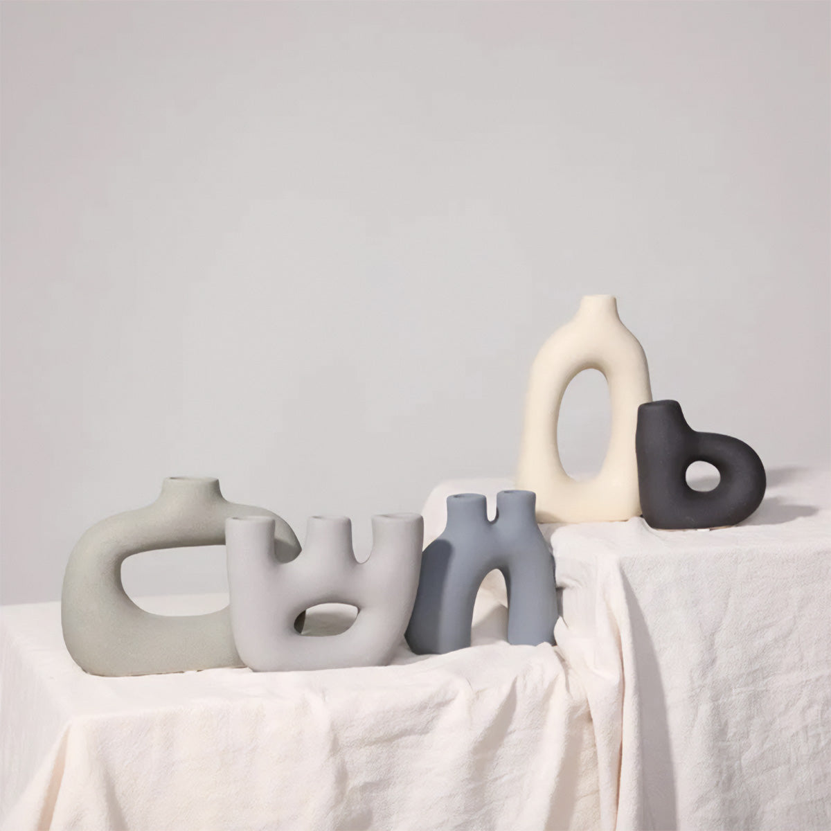 Frosted Vase Collection - Keramisk Bordvas, Ny K klassisk / Post-modern Stil, Hemma-kontor Dekoration | Veska