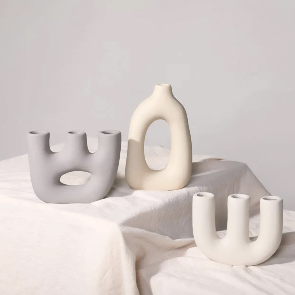 Frosted Vase Collection - Keramisk Bordvas, Ny K klassisk / Post-modern Stil, Hemma-kontor Dekoration | Veska