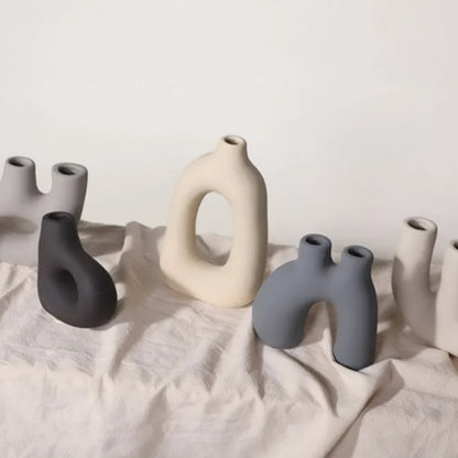 Frosted Vase Collection - Keramisk Bordvas, Ny K klassisk / Post-modern Stil, Hemma-kontor Dekoration | Veska