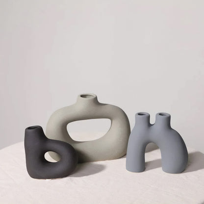 Frosted Vase Collection - Keramisk Bordvas, Ny K klassisk / Post-modern Stil, Hemma-kontor Dekoration | Veska