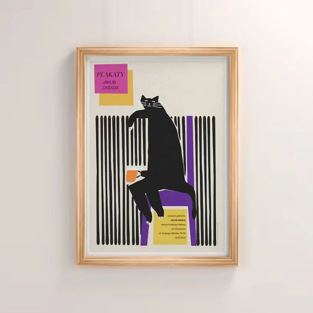Funky Bear Cat Väggkonst | Veska