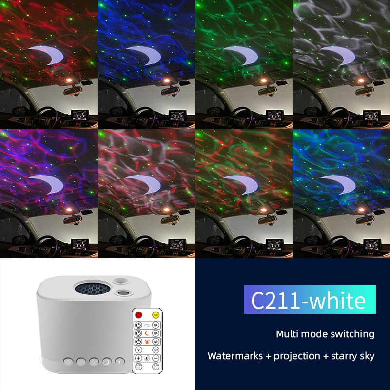 Galaxy LED Tak Nattljus Projektor | Veska A-Vit