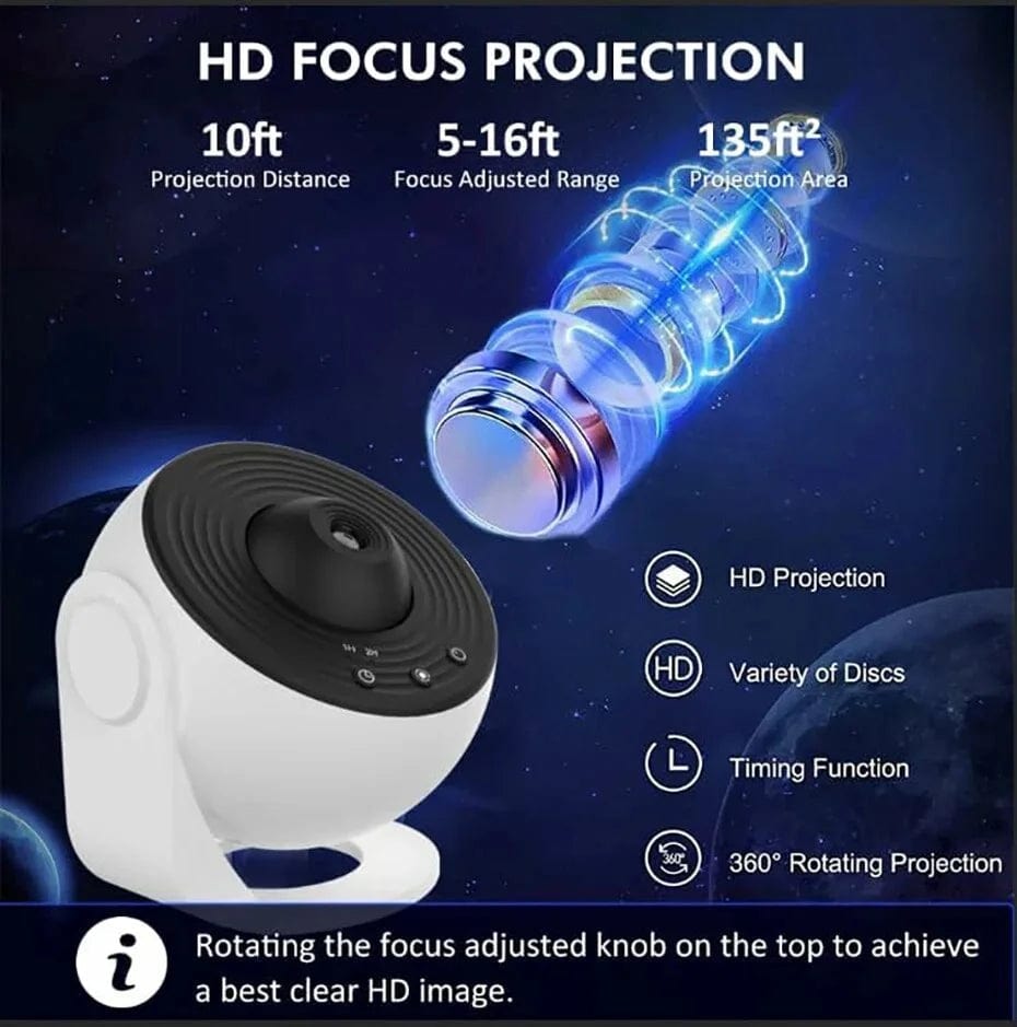 Galaxy Projektor Hemmplanetarium med 12 filmer | Veska