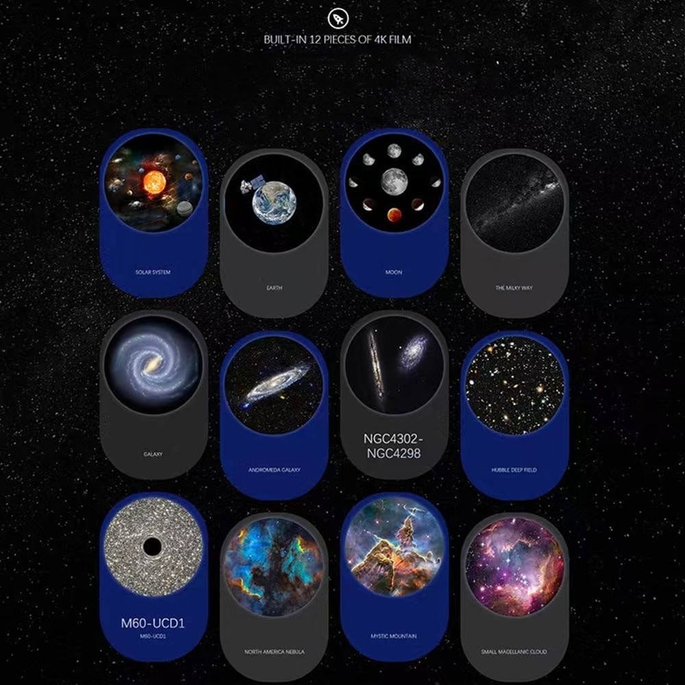Galaxy Projektor Hemmplanetarium med 12 filmer | Veska