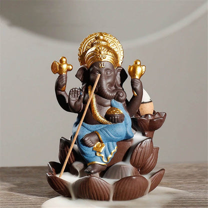 Ganesha Backflow Rökelsebrännare | Veska Blå