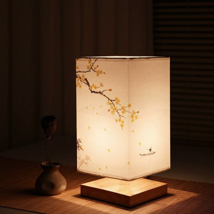 Gardudu | Japansk-skandinavisk Bordslampa | Veska Gul blomma