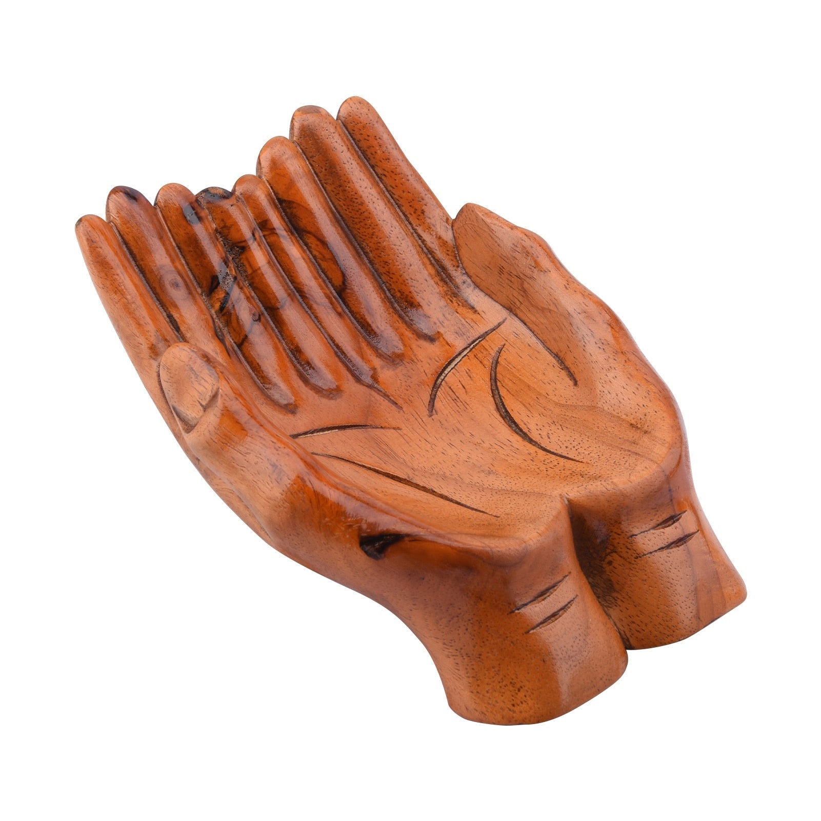 Ge Praying Wooden Carved Hands Candy Holder Heminredning | Veska