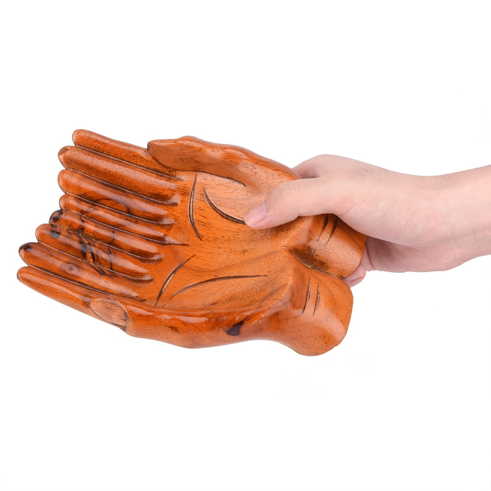 Ge Praying Wooden Carved Hands Candy Holder Heminredning | Veska