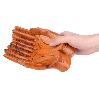 Ge Praying Wooden Carved Hands Candy Holder Heminredning | Veska