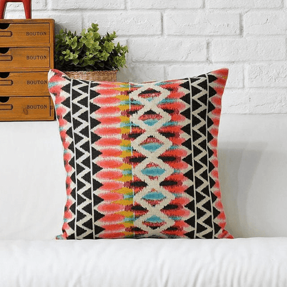 Geometrisk Boho Kuddöverdrag | Veska tunt linneöverdrag 3