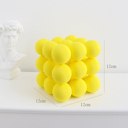 Geometrisk Boll Minimal Heminredning | Veska Rubik Cube gul