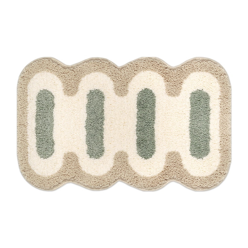 Geometrisk Tufting Badmatta | Veska Khaki