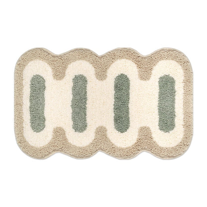 Geometrisk Tufting Badmatta | Veska Khaki