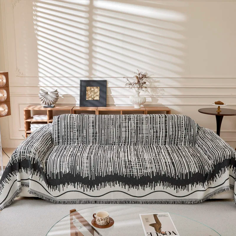 Geometriska Linjer Soffa Kast Täckduk Filt | Veska