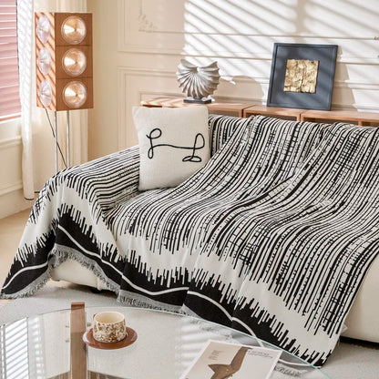 Geometriska Linjer Soffa Kast Täckduk Filt | Veska