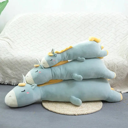 Giant Unicorn Mjuk Plysch | Veska Blå enhörning