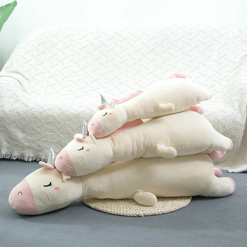Giant Unicorn Mjuk Plysch | Veska Vit enhörning 70cm