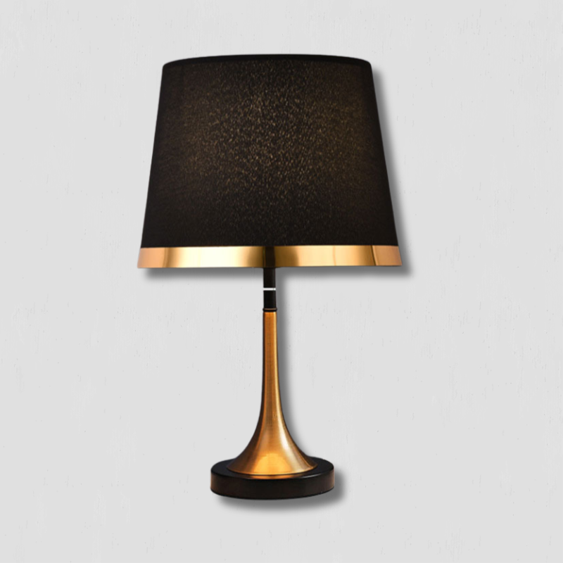GiltGlow – Elegant Guld och Svart Retro Bordslampa | Veska Svart