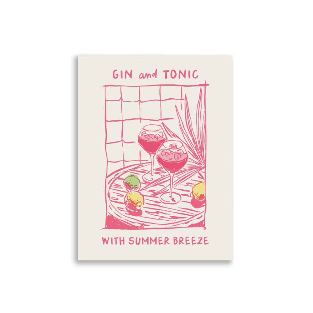 Gin och Tonic med Summer Breeze | Veska 30×40 cm