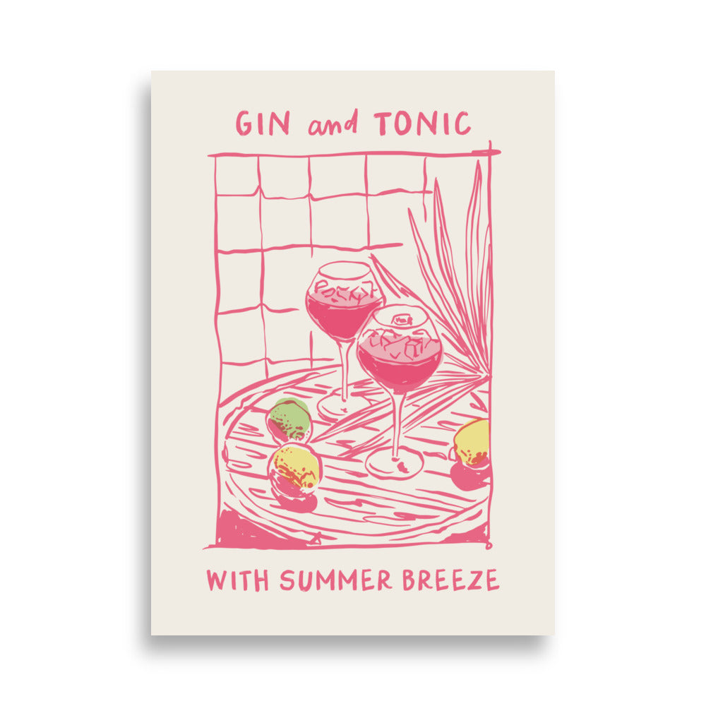 Gin och Tonic med Summer Breeze | Veska 50×70 cm