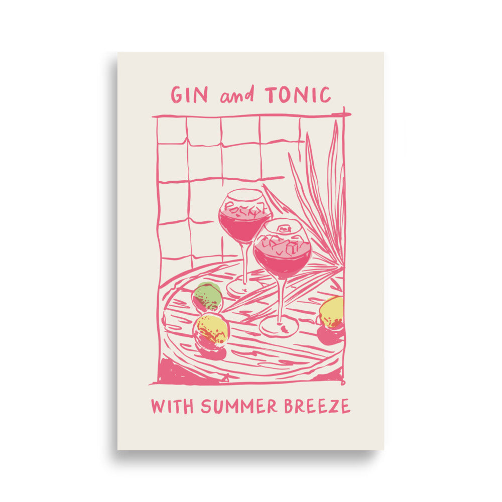 Gin och Tonic med Summer Breeze | Veska 61×91 cm