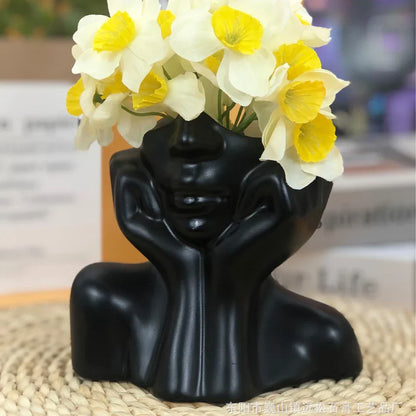 Glad Lycklig Blomkruka Skulptur | Veska