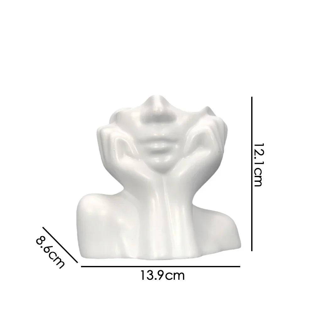 Glad Lycklig Blomkruka Skulptur | Veska