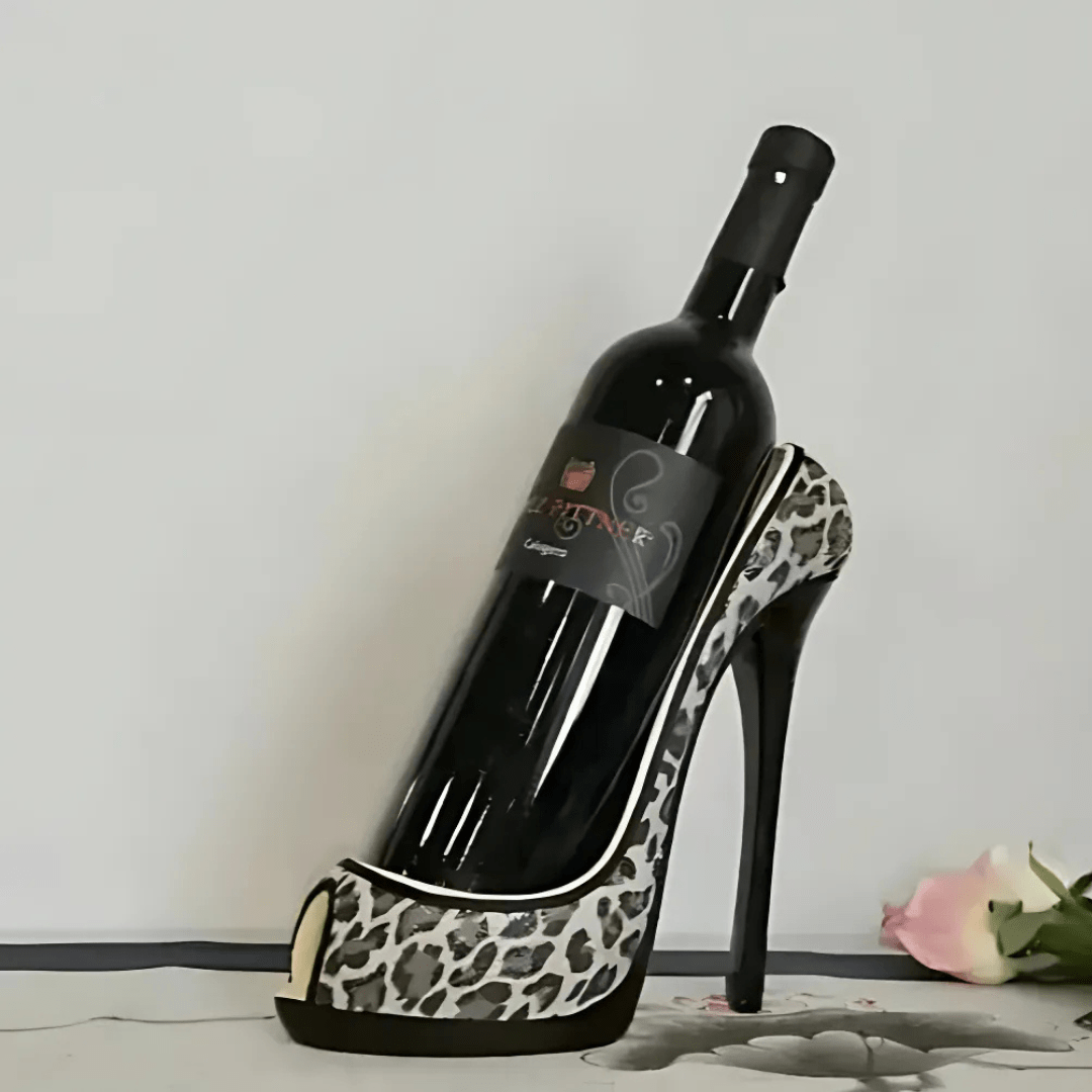 Glamour Heel Vinställ | Veska Leopardtryck