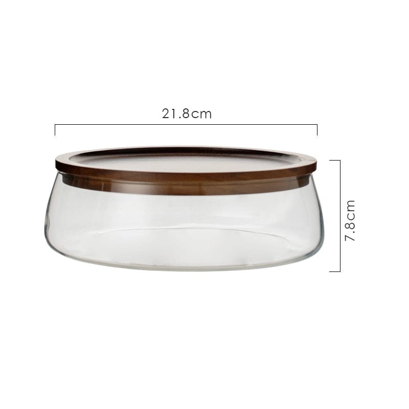 Glas fruktskål soffbord snacksförvaringslåda | Veska Transparent med lock
