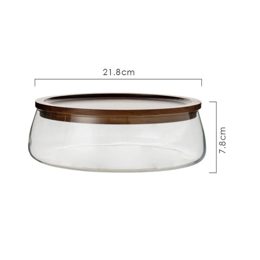 Glas fruktskål soffbord snacksförvaringslåda | Veska Transparent med lock
