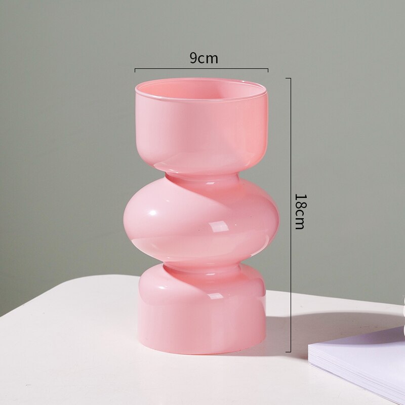 Glas Tier Vaser - Flerfärgad | Veska Rosa