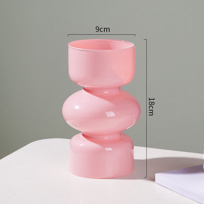 Glas Tier Vaser - Flerfärgad | Veska Rosa