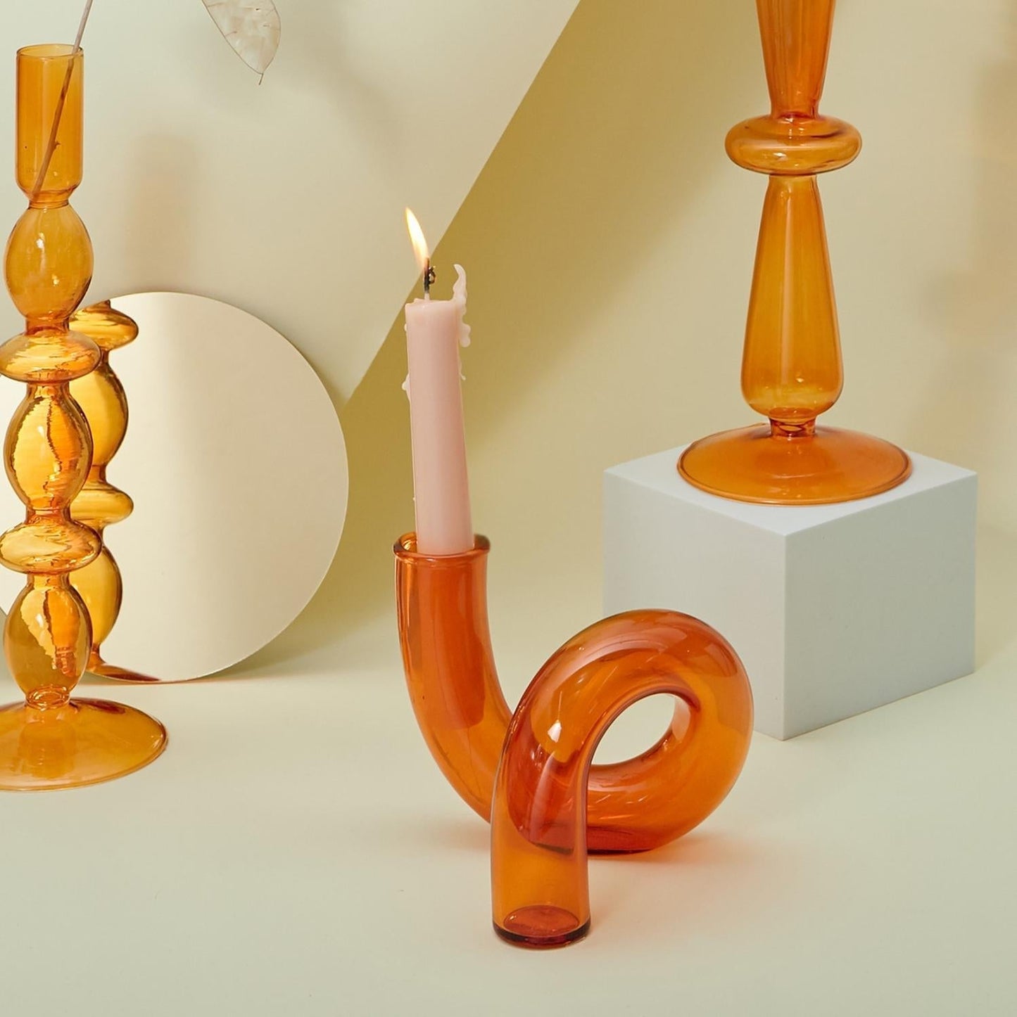 Glas vas ljushållare | Veska