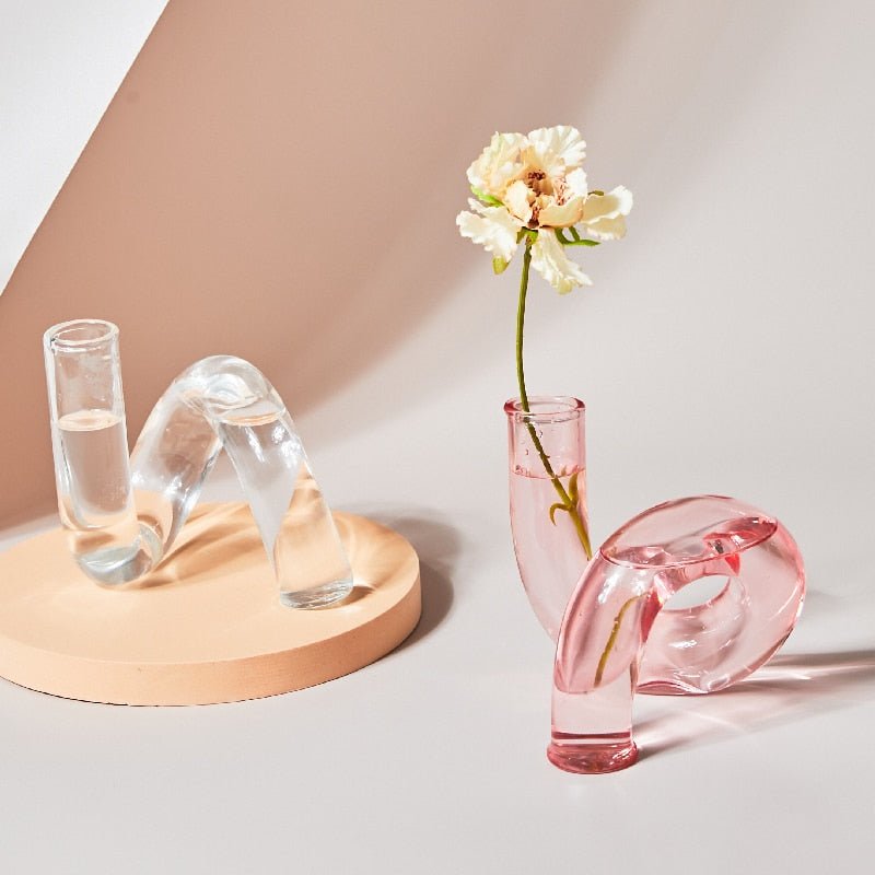 Glas vas ljushållare | Veska