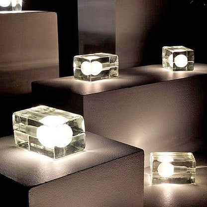 Glasblock bordslampa med G9-sockel | Veska