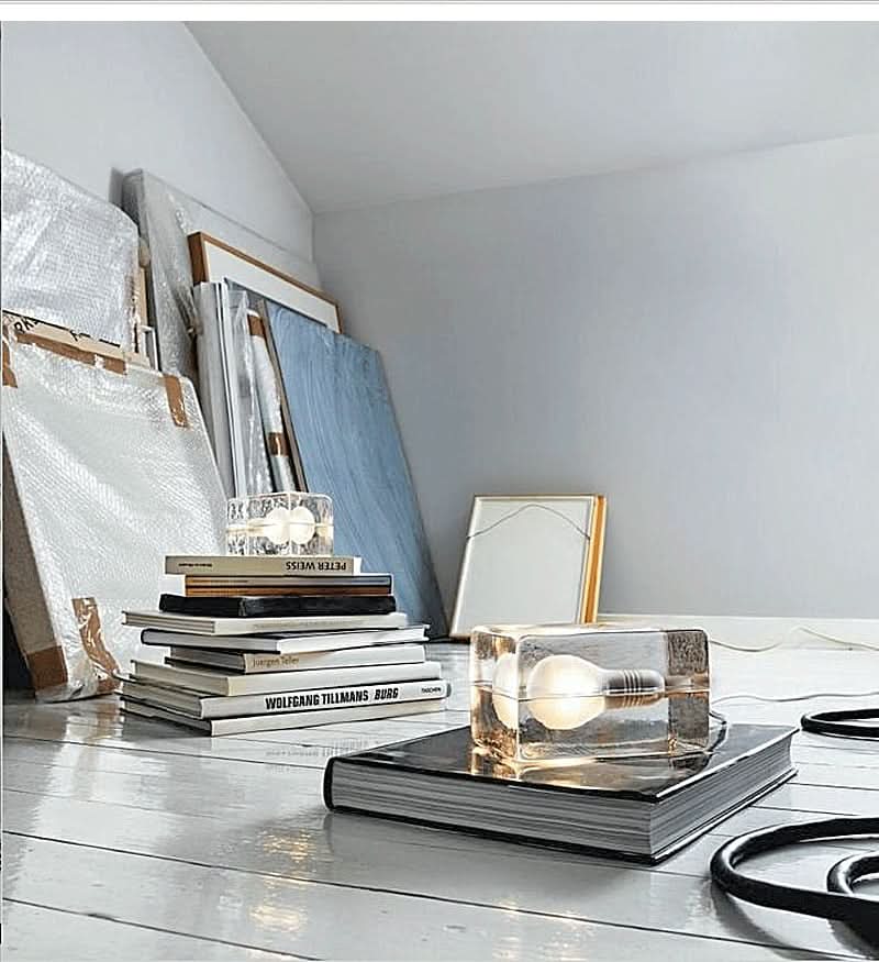 Glasblock bordslampa med G9-sockel | Veska