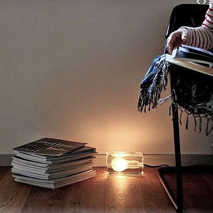 Glasblock bordslampa med G9-sockel | Veska