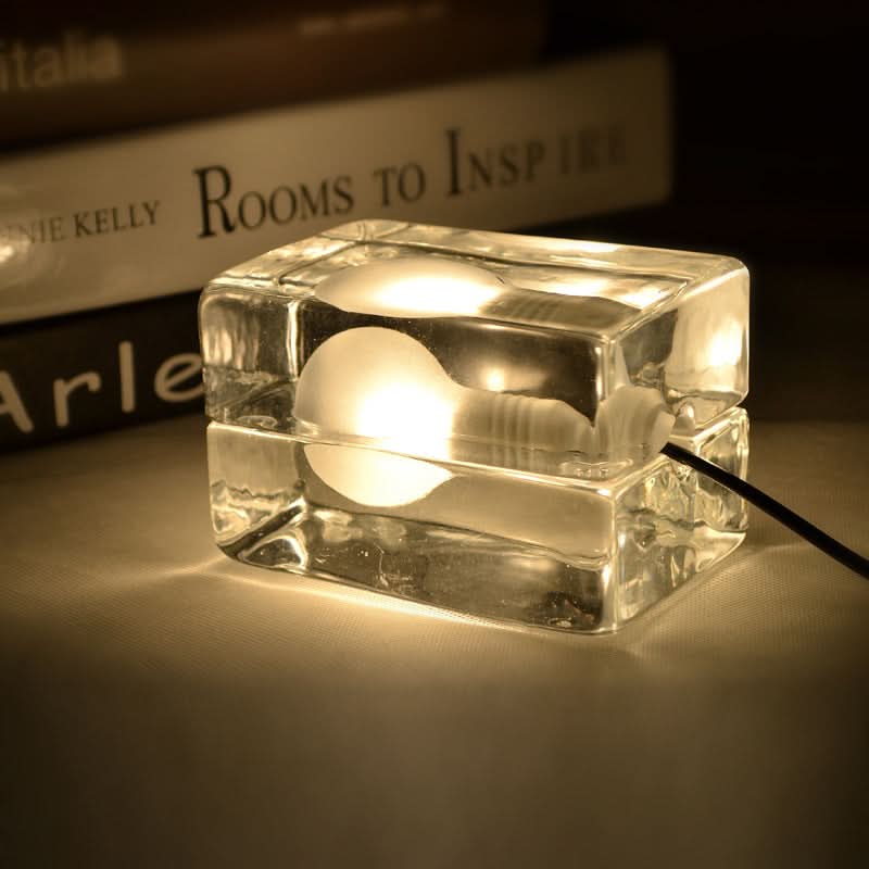 Glasblock bordslampa med G9-sockel | Veska