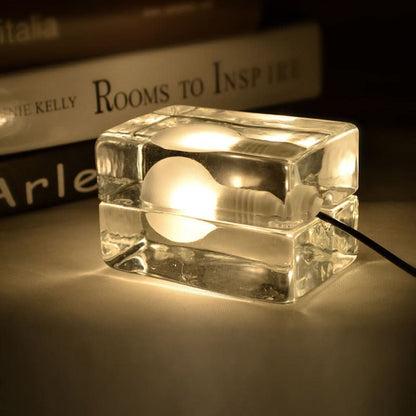 Glasblock bordslampa med G9-sockel | Veska