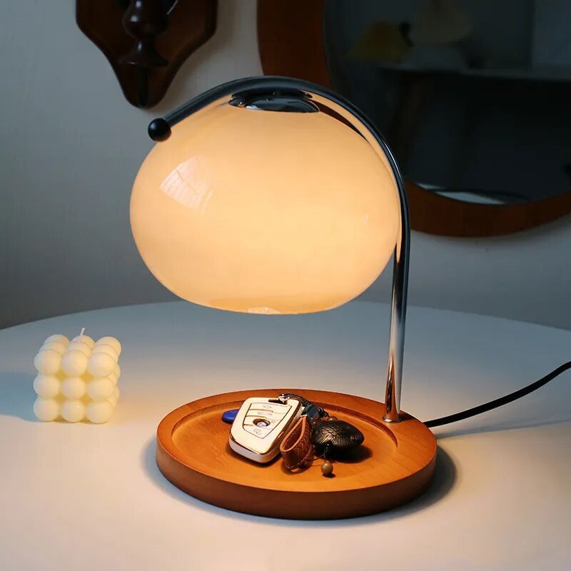 Glasbordslampa i retrostil med stativ | Veska