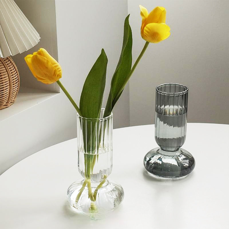 Glasrandig cylinder vase | Veska Grå Vas